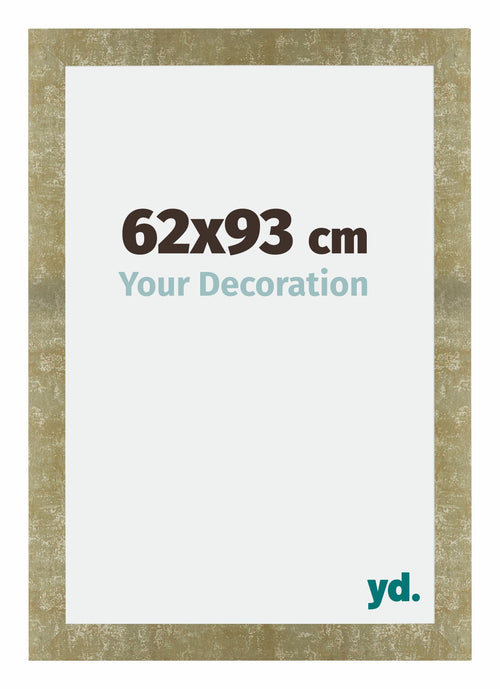 Mura MDF Cadre Photo 62x93cm Or Antique De Face Mesure | Yourdecoration.fr