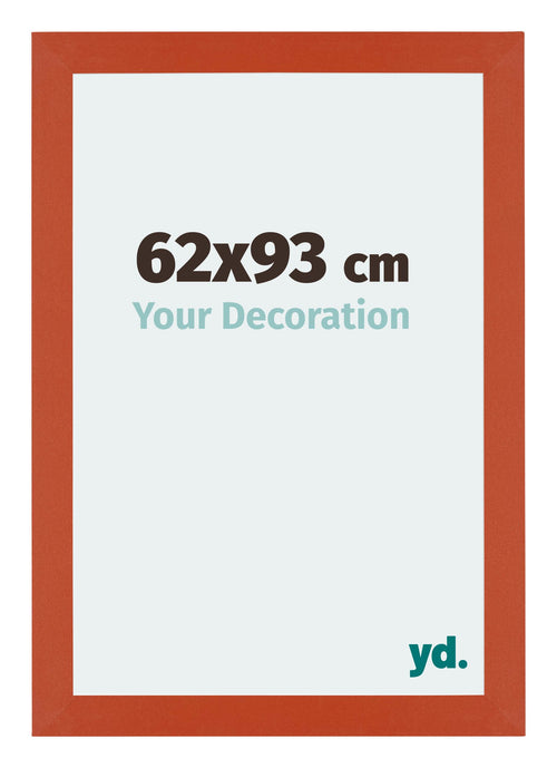 Mura MDF Cadre Photo 62x93cm Orange De Face Mesure | Yourdecoration.fr