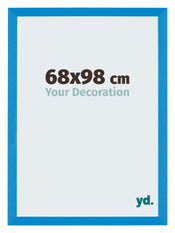 Mura MDF Cadre Photo 68x98cm Bleu Brillant Patine De Face Mesure | Yourdecoration.fr