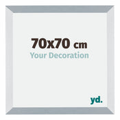 Mura MDF Cadre Photo 70x70cm Aluminium Brossé De Face Mesure | Yourdecoration.fr