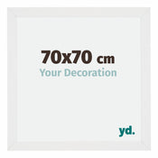 Mura MDF Cadre Photo 70x70cm Blanc Brillant De Face Mesure | Yourdecoration.fr