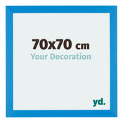 Mura MDF Cadre Photo 70x70cm Bleu Brillant De Face Mesure | Yourdecoration.fr