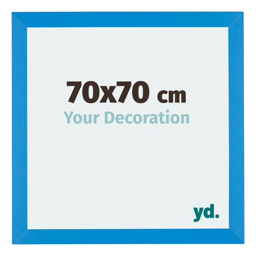 Mura MDF Cadre Photo 70x70cm Bleu Brillant De Face Mesure | Yourdecoration.fr