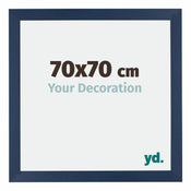 Mura MDF Cadre Photo 70x70cm Bleu Foncé Patine De Face Mesure | Yourdecoration.fr