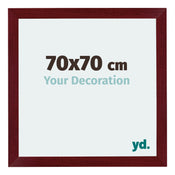 Mura MDF Cadre Photo 70x70cm Bordeaux Balayé De Face Mesure | Yourdecoration.fr