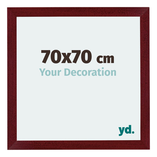 Mura MDF Cadre Photo 70x70cm Bordeaux Balayé De Face Mesure | Yourdecoration.fr