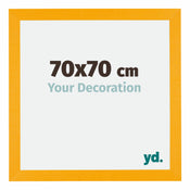 Mura MDF Cadre Photo 70x70cm Jaune De Face Mesure | Yourdecoration.fr