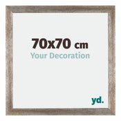 Mura MDF Cadre Photo 70x70cm Métal Vintage De Face Mesure | Yourdecoration.fr