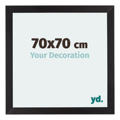 Mura MDF Cadre Photo 70x70cm Noir Grain De Bois De Face Mesure | Yourdecoration.fr