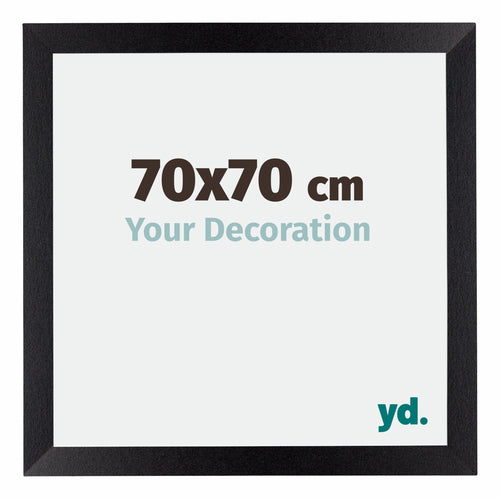 Mura MDF Cadre Photo 70x70cm Noir Mat De Face Mesure | Yourdecoration.fr