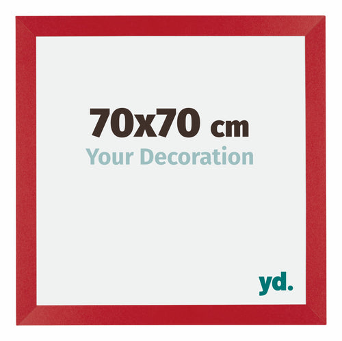 Mura MDF Cadre Photo 70x70cm Rouge De Face Mesure | Yourdecoration.fr