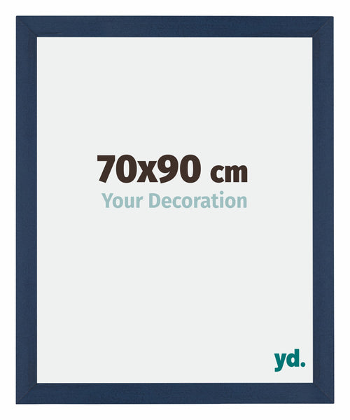 Mura MDF Cadre Photo 70x90cm Bleu Foncé Patine De Face Mesure | Yourdecoration.fr