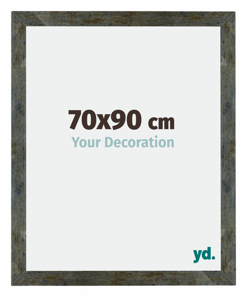 Mura MDF Cadre Photo 70x90cm Bleu Or Mélangé De Face Mesure | Yourdecoration.fr