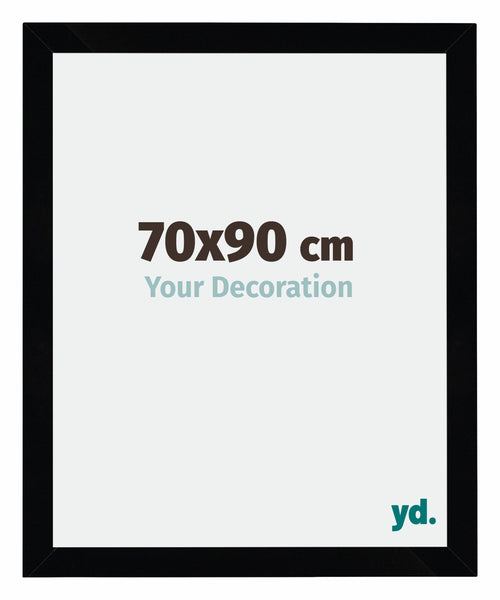 Mura MDF Cadre Photo 70x90cm Noir Brillant De Face Mesure | Yourdecoration.fr