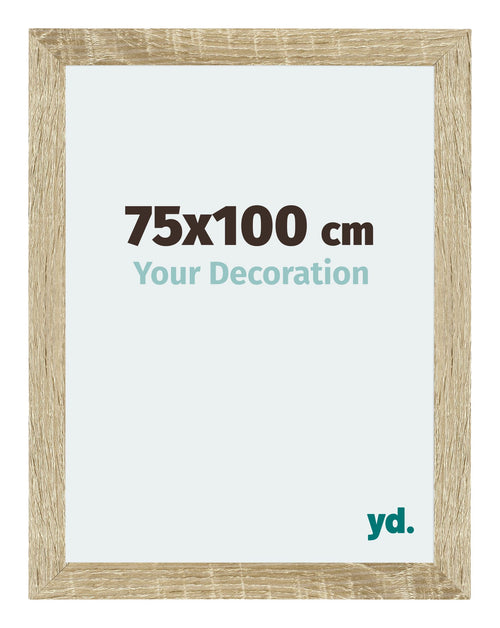 Mura MDF Cadre Photo 75x100cm Chêne Sonoma De Face Mesure | Yourdecoration.fr