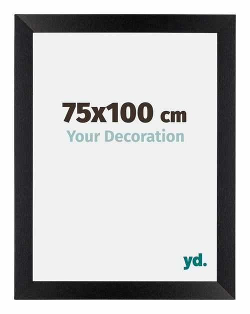 Mura MDF Cadre Photo 75x100cm Noir Mat De Face Mesure | Yourdecoration.fr