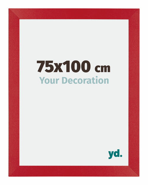 Mura MDF Cadre Photo 75x100cm Rouge De Face Mesure | Yourdecoration.fr