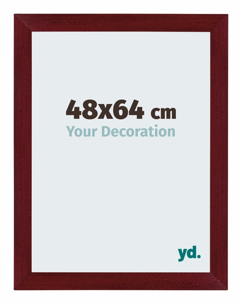 Mura MDF Cadre Photo 48x64cm Vin Rouge Patine De Face Mesure | Yourdecoration.fr