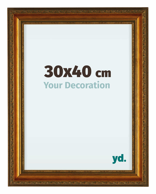 Oxford Bois Cadre Photo 30x40cm Or Antique De Face Mesure | Yourdecoration.fr