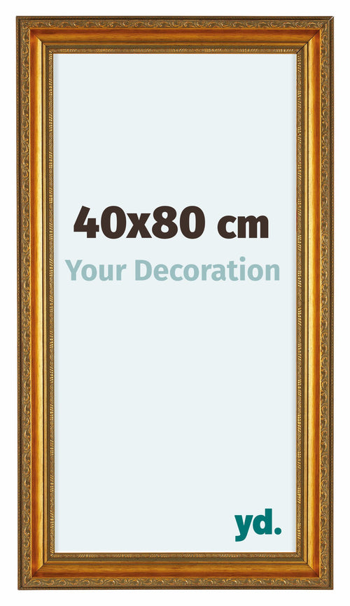 Oxford Bois Cadre Photo 40x80cm Or Antique De Face Mesure | Yourdecoration.fr