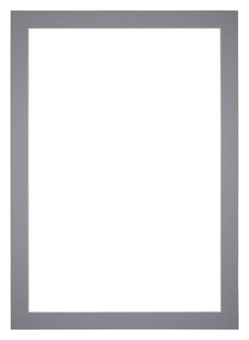 Passe Partout 21x30cm Carton Gris Bord 4cm Droit De Face | Yourdecoration.fr