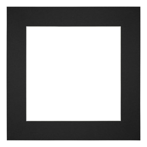 Passe Partout 25x25cm Carton Noir Bord 6cm Droit De Face | Yourdecoration.fr