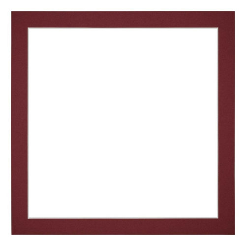 Passe Partout 25x25cm Carton Vin Rouge Bord 3cm Droit De Face | Yourdecoration.fr