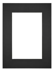 Passe Partout 45x60cm Carton Noir Bord 6cm Droit De Face | Yourdecoration.fr