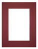 Passe Partout 45x60cm Carton Vin Rouge Bord 6cm Droit De Face | Yourdecoration.fr