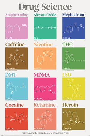 Poster Drug Science A Z 61x91 5cm PP2402112 | Yourdecoration.fr