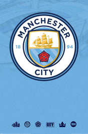 Affiche Poster Manchester City Club Crest 61x91 5cm PP35440 | Yourdecoration.fr