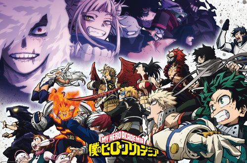 Affiche Poster My Hero Academia Heroes Vs Vilains 91 5x61cm Abystyle GBYDCO616 | Yourdecoration.fr