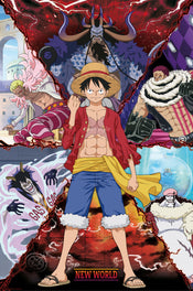 Poster One Piece Luffy Vs New World 91 5x61cm GBYDCO637 | Yourdecoration.fr