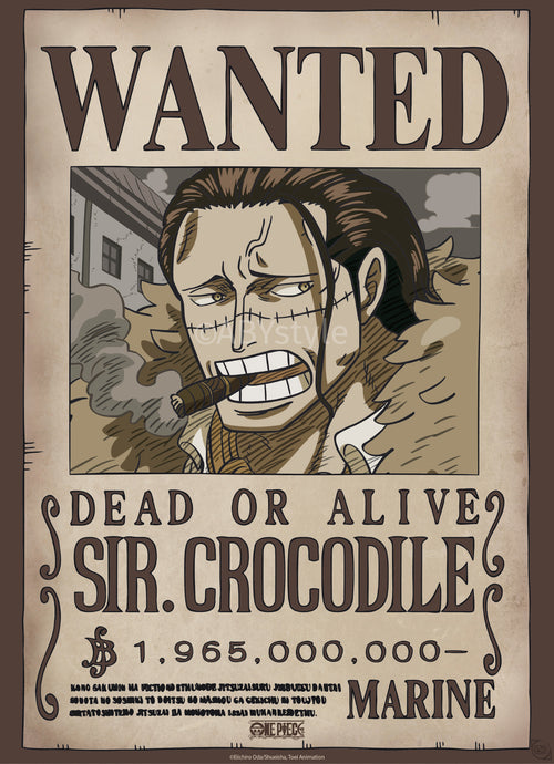 Affiche Poster One Piece Wanted Crocodile Wano 38x52cm Abystyle GBYDCO640 | Yourdecoration.fr