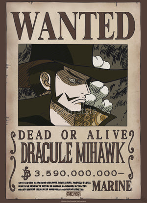 Affiche Poster One Piece Wanted Mihawk Wano 38x52cm GBYDCO627 | Yourdecoration.fr