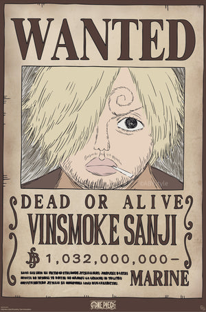 Poster One Piece Wanted Sanji Wano 61x91 5cm GBYDCO620 | Yourdecoration.fr