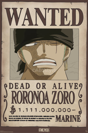 Affiche Poster One Piece Wanted Zoro Wano 61x91 5cm Abystyle GBYDCO619 | Yourdecoration.fr