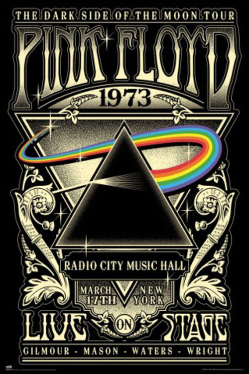 Poster Pink Floyd The Dark Side Of The Moon Tour 1973 61x91 5cm Grupo Erik GPE5909 | Yourdecoration.fr