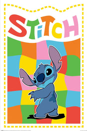 Affiche Poster Stitch Chequered 61x91 5cm PP35457 | Yourdecoration.fr