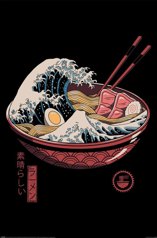 Poster Vincent Trinidad Great Ramen Wave 61x91 5cm PP2403662 | Yourdecoration.fr