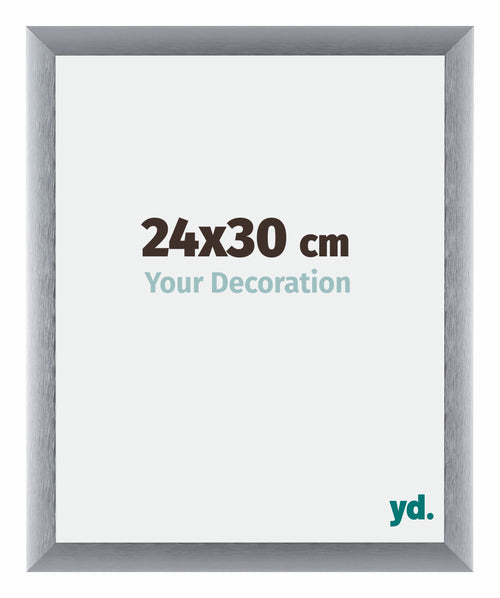 Tucson Aluminium Cadre Photo 24x30cm Argent Brossé De Face Mesure | Yourdecoration.fr