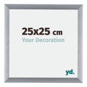 Tucson Aluminium Cadre Photo 25x25cm Argent Brossé De Face Mesure | Yourdecoration.fr