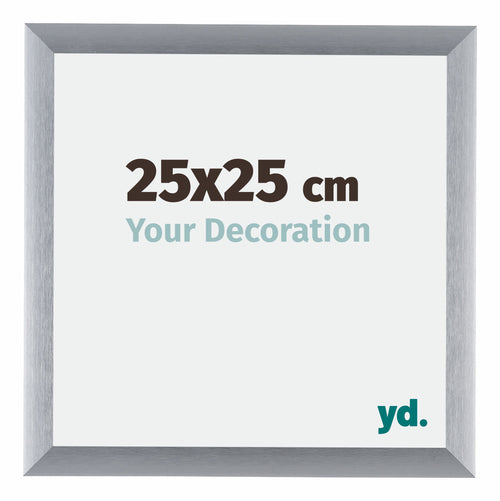 Tucson Aluminium Cadre Photo 25x25cm Argent Brossé De Face Mesure | Yourdecoration.fr