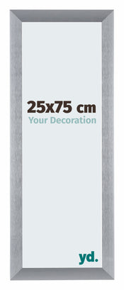 Tucson Aluminium Cadre Photo 25x75cm Argent Brosse De Face Mesure | Yourdecoration.fr