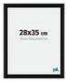 Tucson Aluminium Cadre Photo 28x35cm Noir Brossé De Face Mesure | Yourdecoration.fr