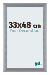 Tucson Aluminium Cadre Photo 33x48cm Argent Brosse De Face Mesure | Yourdecoration.fr