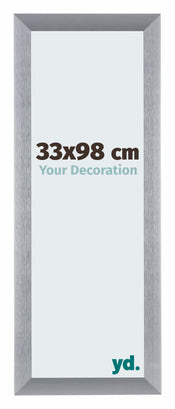 Tucson Aluminium Cadre Photo 33x98cm Argent Brosse De Face Mesure | Yourdecoration.fr