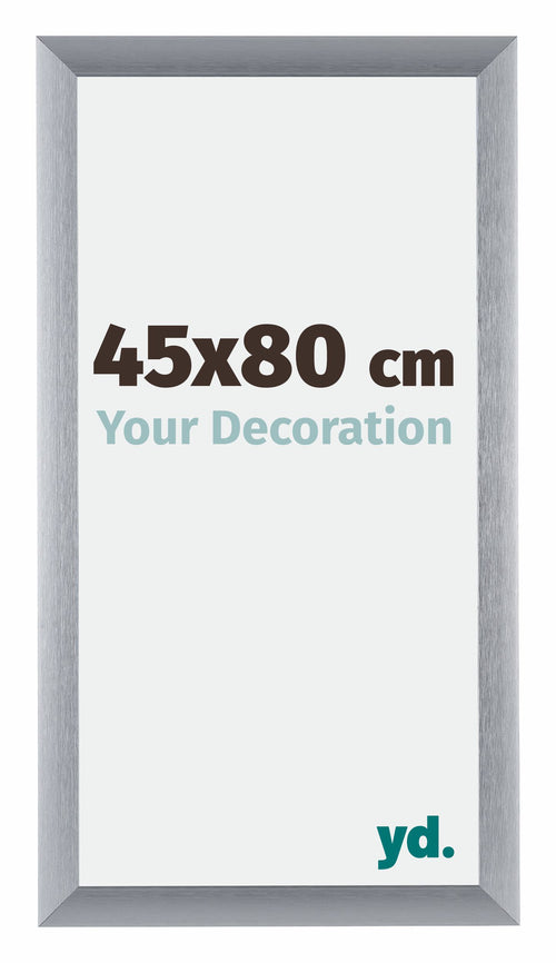 Tucson Aluminium Cadre Photo 45x80cm Argent Brossé De Face Mesure | Yourdecoration.fr