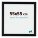 Tucson Aluminium Cadre Photo 55x55cm Noir Brossé De Face Mesure | Yourdecoration.fr