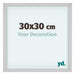 Virginia Aluminium Cadre Photo 30x30cm Blanc De Face Mesure | Yourdecoration.fr